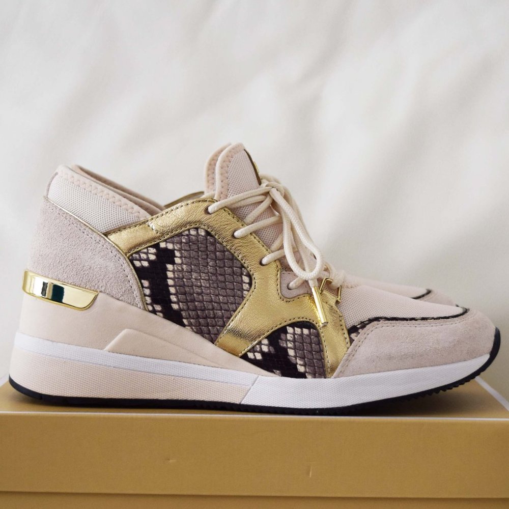 Michael Kors Liv Lace-Up Wedge Sneakers